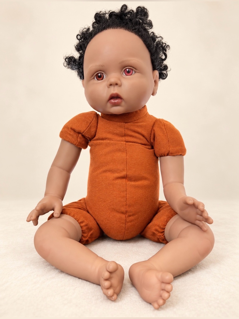 Aori reborn lifelike African American baby doll